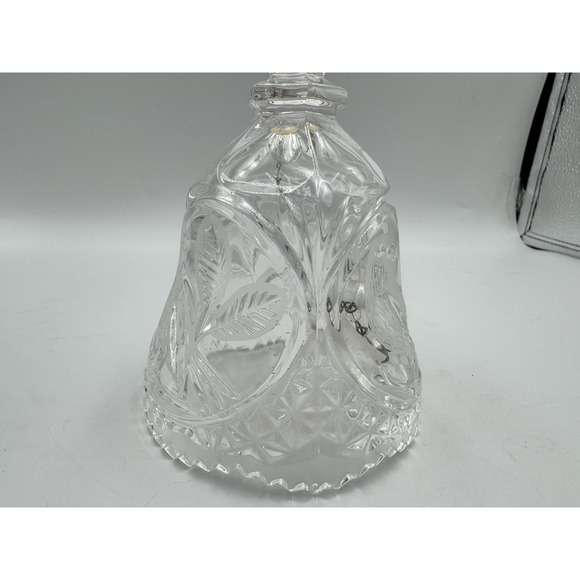 Hofbauer Byrdes Bell German Lead Crystal Frosted 8in "BIRD ON A LIMB" Vintage - Picture 5 of 11